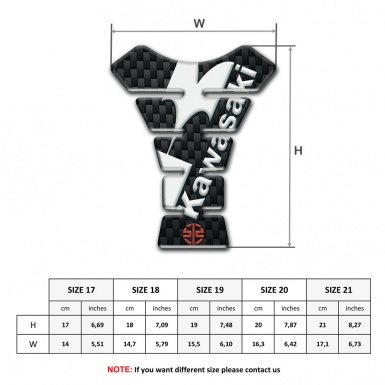 Kawasaki Tank Guard Pads Black Fibers Variant 