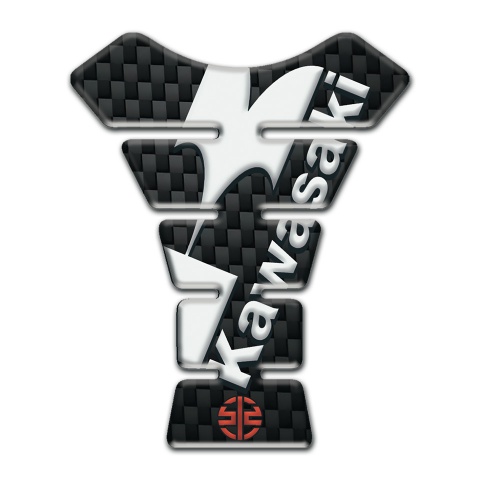 Kawasaki Tank Guard Pads Black Fibers Variant 
