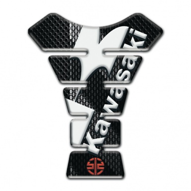 Kawasaki Tank Pad Motorbike Black Gray Carbon