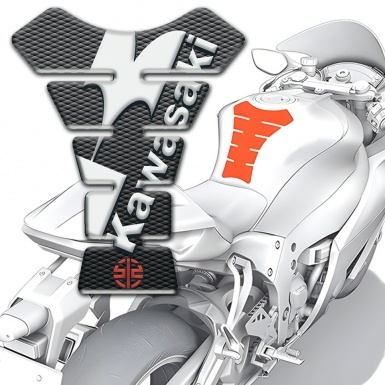 Kawasaki Tank Protector Dark Gray Flakes effect