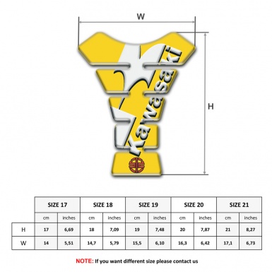 Kawasaki Tank Guard Pads Style Yellow