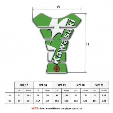 Kawasaki Tank Pad Protector Style green