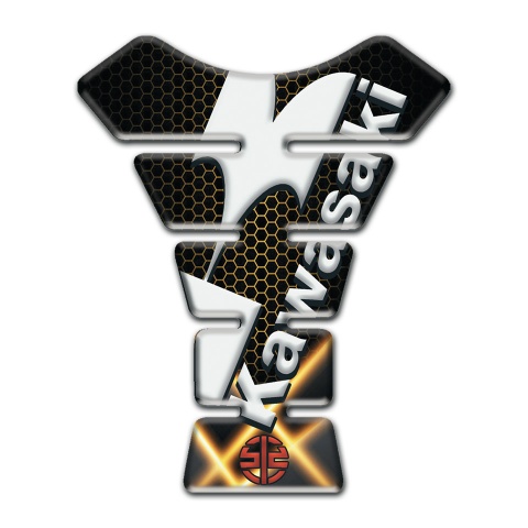 Kawasaki Tank Protector Style Orange Crossed Lights 