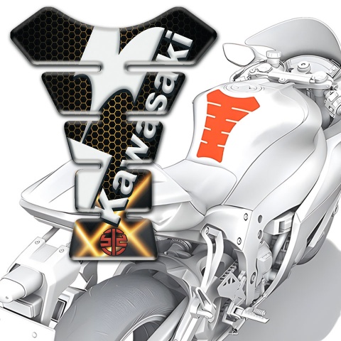 Kawasaki Tank Protector Style Orange Crossed Lights 