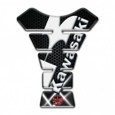 Kawasaki Tank Guard Pads Style Crossed Lights