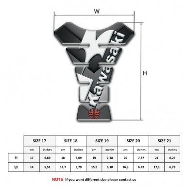 Kawasaki Tank Pad Protector Style Gray Nuance Base