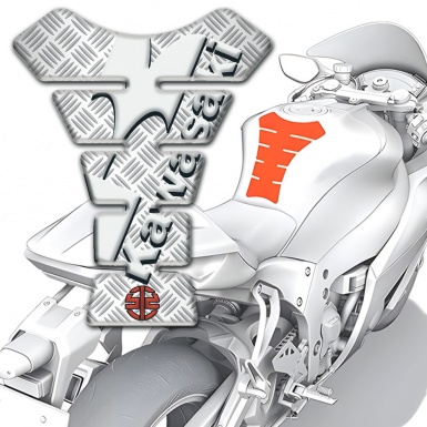Kawasaki Tank Pad Protector Style Crossed Patterns