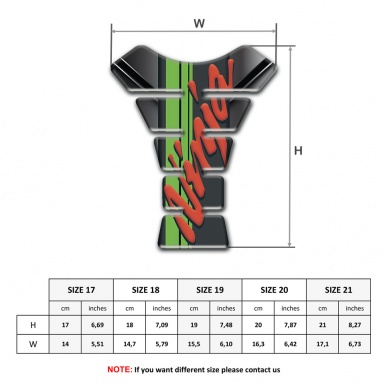 Kawasaki Tank Guard Pads Racing Edition with Red Ninja