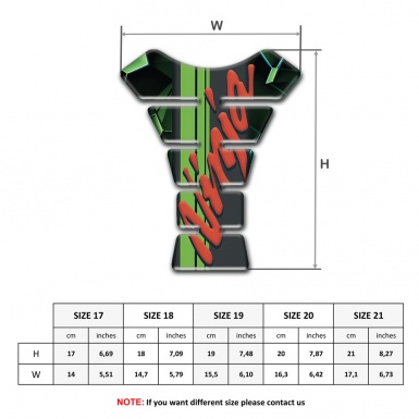 Kawasaki Tank Protector Green Diamond Base Effect with Red Ninja Logo