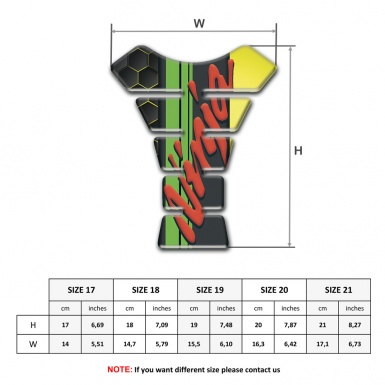Kawasaki Tank Protector Ninja Model Silicone Sticker