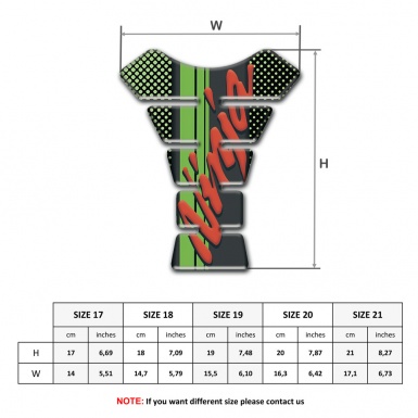 Kawasaki Tank Protector Ninja Model Green Dots Design