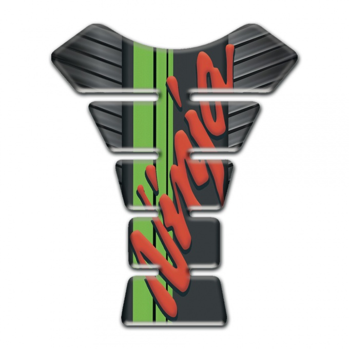 Kawasaki Tank Fuse Ninja Red kLogo Rubber Base Design