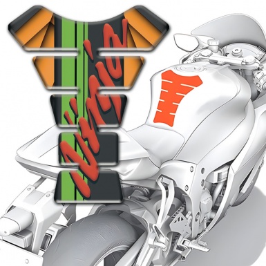 Kawasaki Tank Pad Protector Ninja Model Orange Details Base