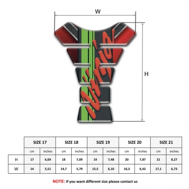 Kawasaki Tank Protector Ninja Redv Logo with Green Tape panel