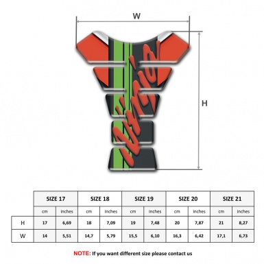 Kawasaki Tank Guard Pads Ninja Logo with red Motive Background