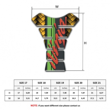 Kawasaki Tank Pad Protector Yellow Mosaic Design