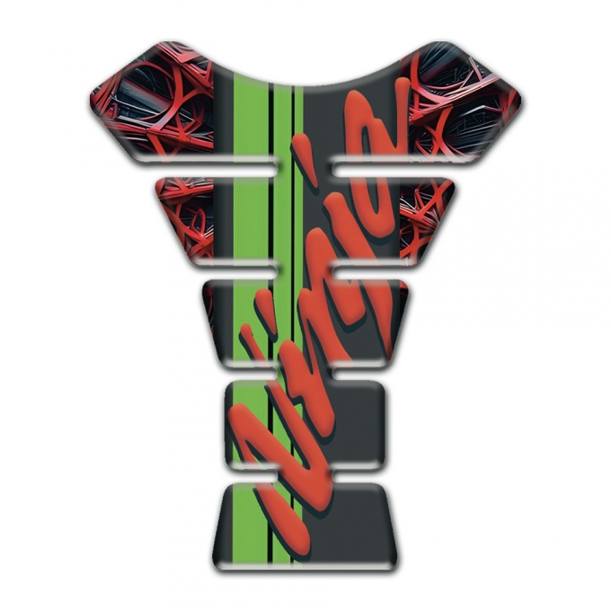 Kawasaki Tank Protector Nija Red logo 3D Spider web Design Base