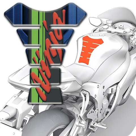 Kawasaki Tank Guard Pads Dark Blue parts Base Design 