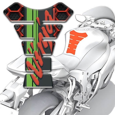 Kawasaki Tank Guard Pads Ninja Model red Grid Design 