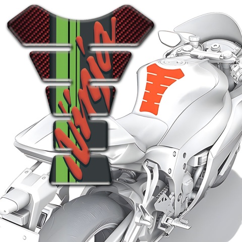 Kawasaki  Tank Protector Ninja Model Red Carbon Background 