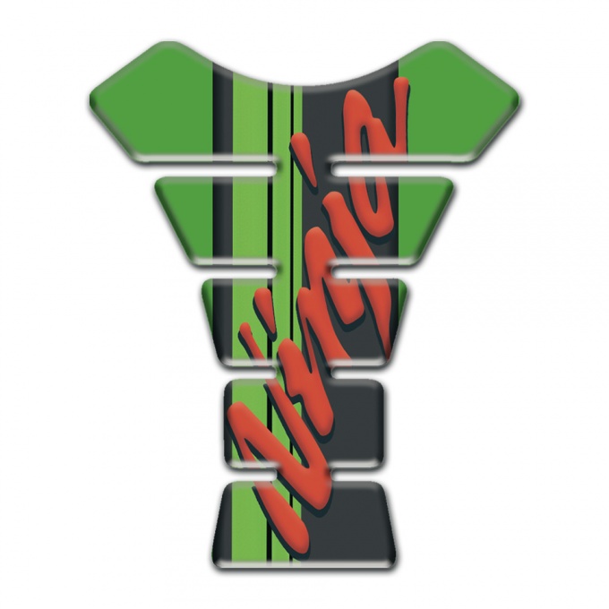 Kawasaki Tank Pad Motorbike Ninja Miodel Green Print Base