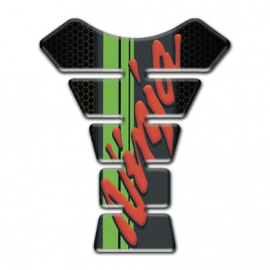 Kawasaki Tank Protector Ninja Version Black Small Hexagons Background