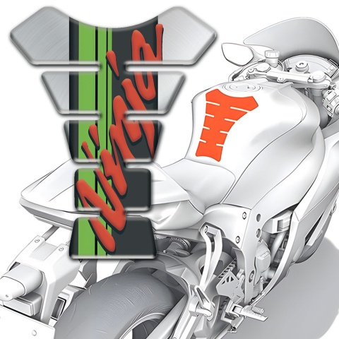 Kawasaki Tank Fuse Ninja Edition Silver Print 