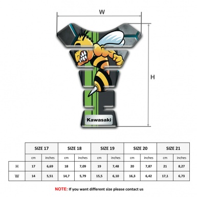 Kawasaki Tank Fuse Turquoise Chanels Base and Anime Logo Design