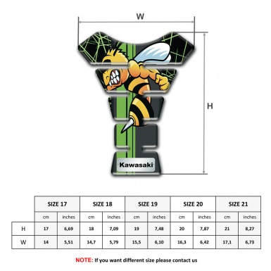 Kawasaki Tank Pad Motorbike Green Spider Web Background and Cartoon logo design