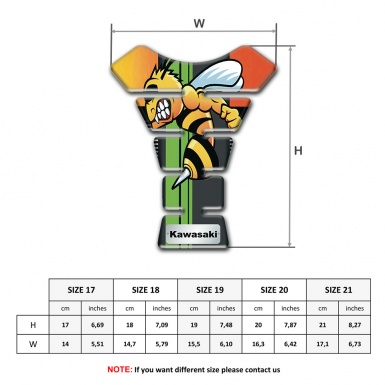 Kawasaki Tank Fuse Cartoon Logo Style Orange Red Base