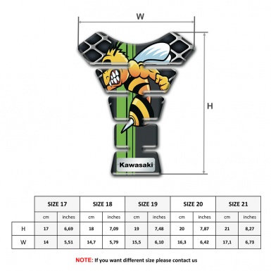 Kawasaki Tank Protector Large Mesh efffect with Cartoon Logo Style 