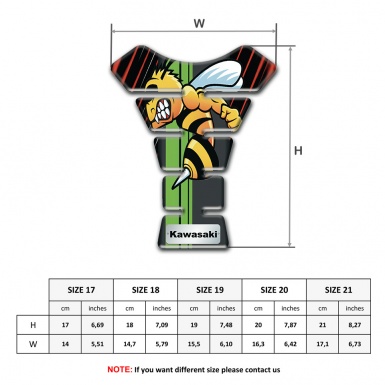 Kawasaki Tank Protector Motorcycle cartoon Logo Edition 