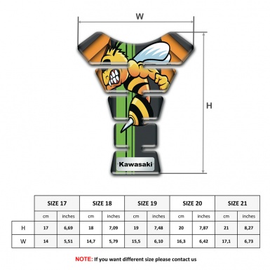 Kawasaki Tank Protector Orange Parts design with Cartoon Logo Edition