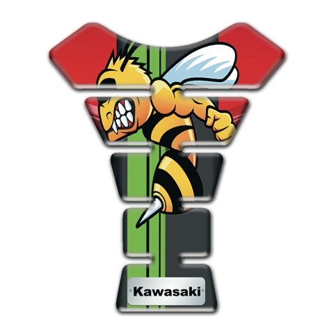 Kawasaki Tank Protector Red Nuance with Cartoon Logo Style 
