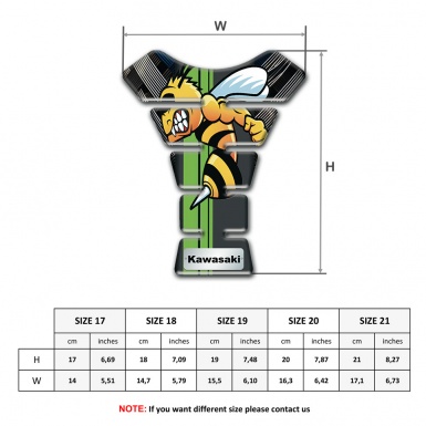 Kawasaki Tank Pad Motorbike Crossed Belts Base Carton Logo Edition