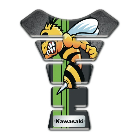 Kawasaki Tank Protector Scratched Plate Effect with Cartoon Logo Design 