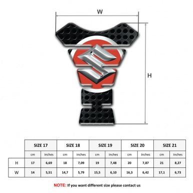 Suzuki Tank Protector Black Perforated Surface Design 
