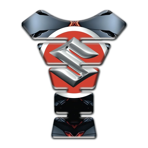 Suzuki Tank Pad Motorbike Gray Torn base Effect 