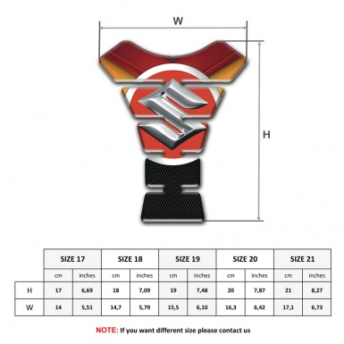 Suzuki Tank Protector Fire Colors Base Motive 