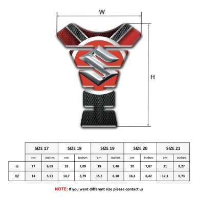 Suzuki Tank Protector Big Roud Logo Design with Stylish Base 