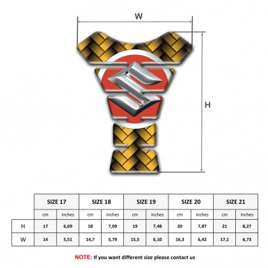 Suzuki Tank Pad Motorbike Yellow Mosaic Effect Design 
