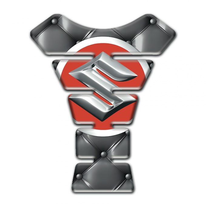 Suzuki Tank Guard Pads Gray Leather effect Style 