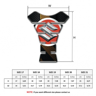 Suzuki Tank Protector Black Brown Carbon Decoration 