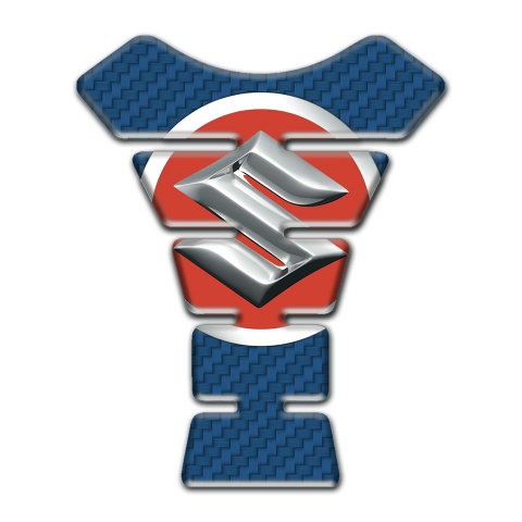 Suzuki Tank Pad Motorbike Navy Blue caarbon Design 