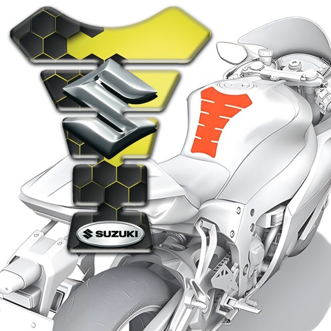 Suzuki Tank Protector Amazing Design with 3D Silver Logo 