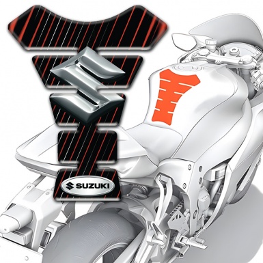 Suzuki Tank Fuse High-Quality Type with 3D Silver Logo 