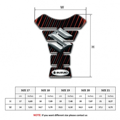 Suzuki Tank Fuse High-Quality Type with 3D Silver Logo 