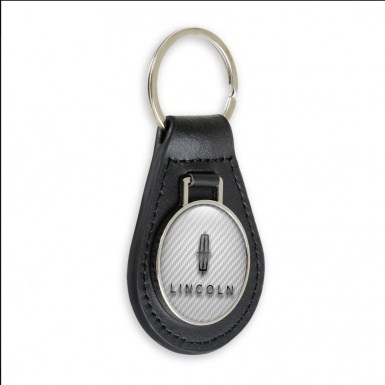 Lincoln Keyring Holder Leather Light Carbon Graphite Classic Logo