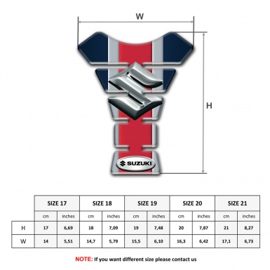 Suzuki Tank Fuse High-Quality  Model with 3D Silver logo 