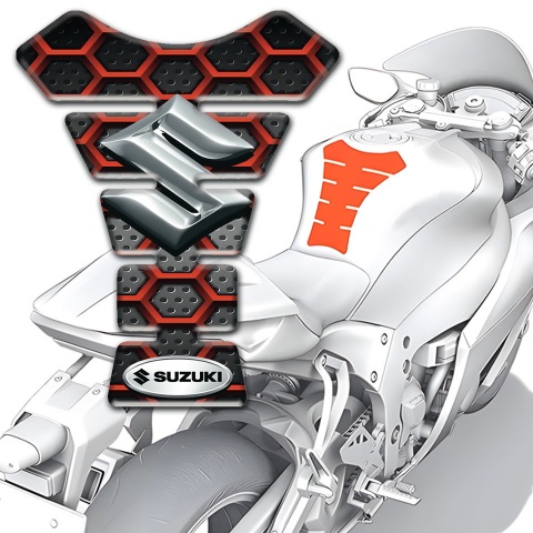 Suzuki Tank Protector Red Large Mesh Edition 